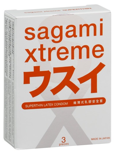 Ультратонкие презервативы Sagami Xtreme SUPERTHIN - 3 шт. - Sagami - купить с доставкой в Ногинске