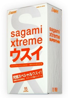 Ультратонкие презервативы Sagami Xtreme SUPERTHIN - 15 шт. - Sagami - купить с доставкой в Ногинске