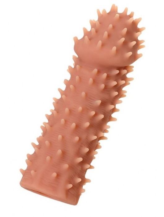 Телесная реалистичная насадка KOKOS Extreme Sleeve 07 с дополнительной стимуляцией - 12,7 см. - KOKOS - в Ногинске купить с доставкой