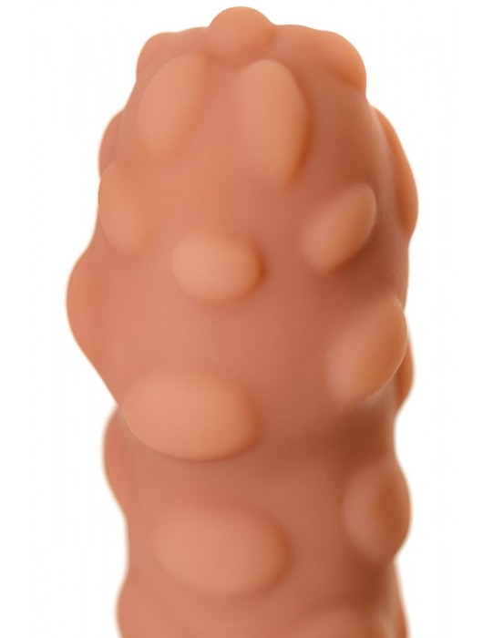 Телесная реалистичная насадка KOKOS Extreme Sleeve 11 с дополнительной стимуляцией - 12,7 см. - KOKOS - в Ногинске купить с доставкой