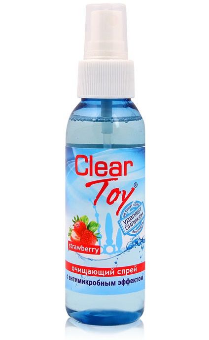 Очищающий спрей для игрушек CLEAR TOY Strawberry - 100 мл. - Биоритм - купить с доставкой в Ногинске