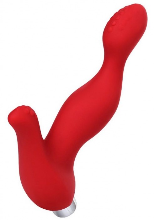 Красный силиконовый вибростимулятор простаты Proman - 12,5 см. - ToyFa - в Ногинске купить с доставкой