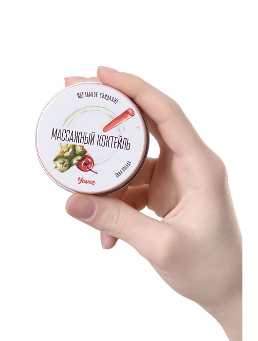 Массажная свеча «Массажный коктейль» с ароматом пина колады - 30 мл. - ToyFa - купить с доставкой в Ногинске
