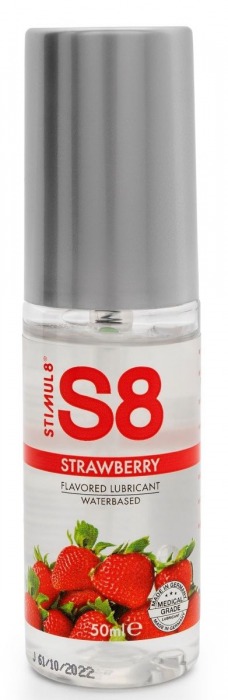 Лубрикант S8 Flavored Lube со вкусом клубники - 50 мл. - Stimul8 - купить с доставкой в Ногинске