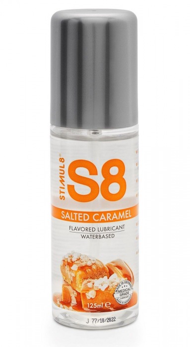 Смазка на водной основе S8 Flavored Lube со вкусом соленой карамели - 125 мл. - Stimul8 - купить с доставкой в Ногинске