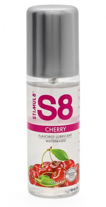 Смазка на водной основе S8 Flavored Lube со вкусом вишни - 125 мл. - Stimul8 - купить с доставкой в Ногинске