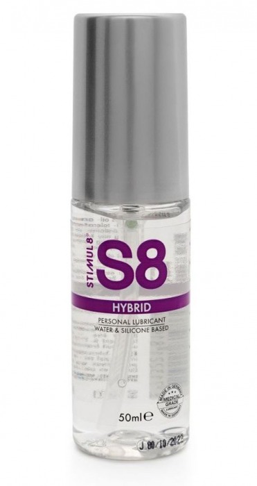 Cмазка на водно-силиконовой основе S8 Hybrid - 50 мл. - Stimul8 - купить с доставкой в Ногинске