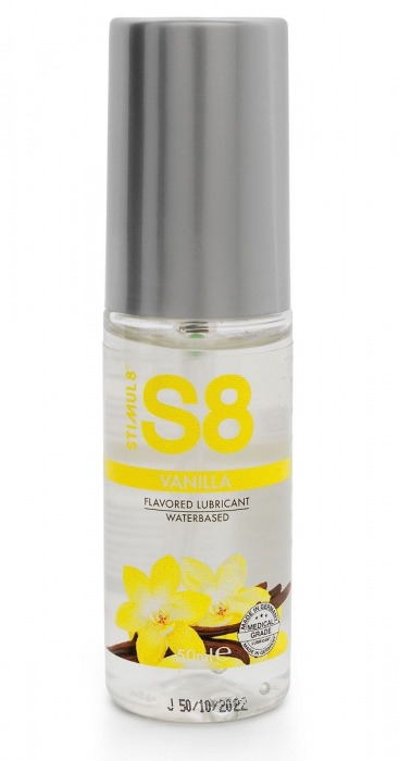 Лубрикант на водной основе S8 Flavored Lube со вкусом ванили - 50 мл. - Stimul8 - купить с доставкой в Ногинске