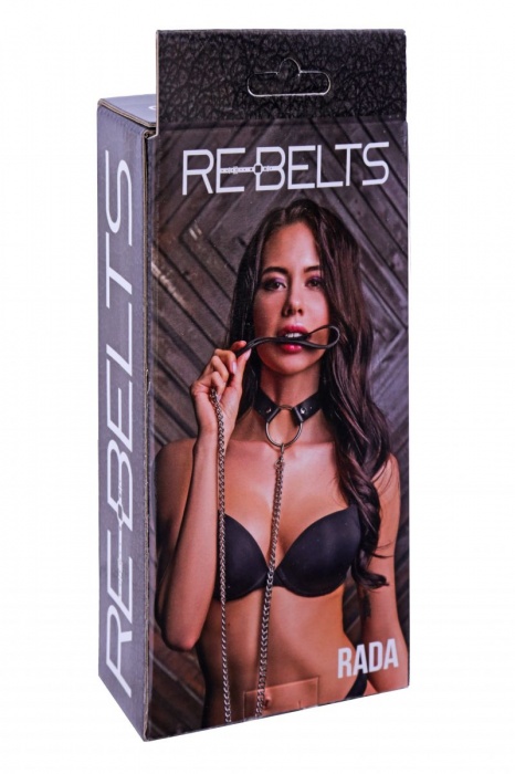 Черный поводок и чокер с кольцом Rada - Rebelts - купить с доставкой в Ногинске
