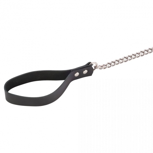 Черный поводок и чокер с кольцом Rada - Rebelts - купить с доставкой в Ногинске
