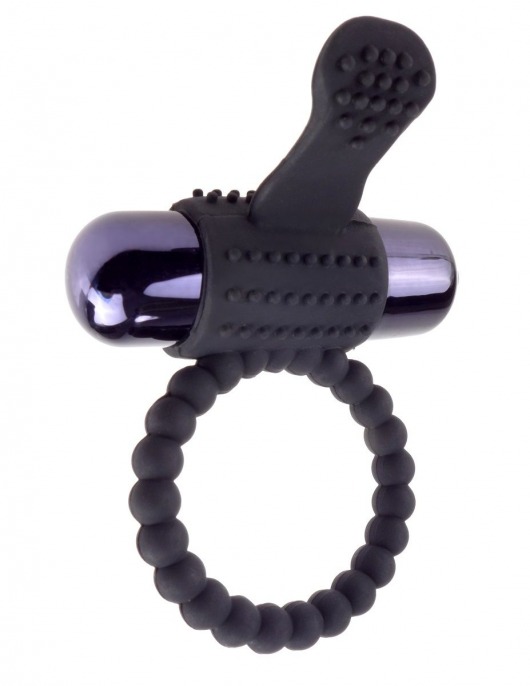 Черное эрекционное виброкольцо Vibrating Silicone Super Ring - Pipedream - в Ногинске купить с доставкой