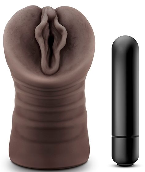 Коричневый мастурбатор-вагина Alexis - Blush Novelties - в Ногинске купить с доставкой