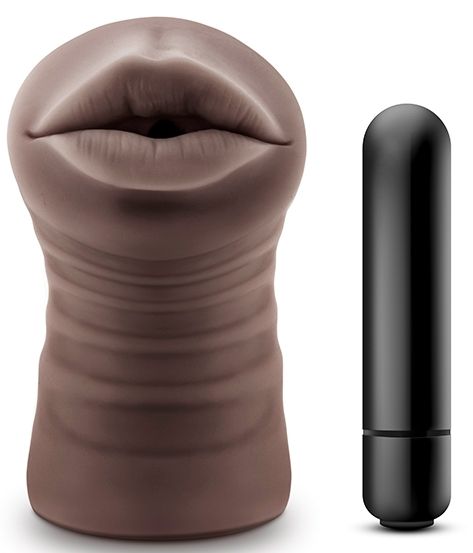 Коричневый мастурбатор-ротик Heather - Blush Novelties - в Ногинске купить с доставкой