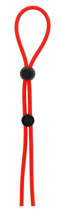 Красное лассо на пенис с двумя бусинами STRETCHY LASSO CAGE - Dream Toys - в Ногинске купить с доставкой
