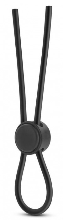 Черное силиконовое лассо на пенис SILICONE LOOP COCK RING - Blush Novelties - в Ногинске купить с доставкой