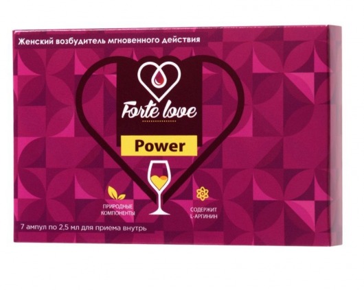 Женский возбудитель мгновенного действия Forte Love Power - 7 ампул (2,5 мл.) - Капиталпродукт - купить с доставкой в Ногинске