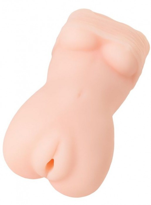 Телесный мастурбатор в виде женской фигурки - Toyfa Basic - в Ногинске купить с доставкой