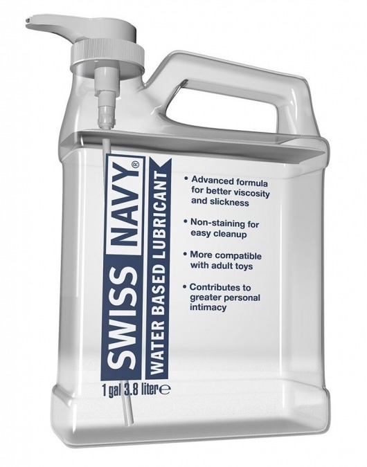 Канистра лубриканта Swiss Navy Water Based Lube на водной основе - 3,8 л. - Swiss navy - купить с доставкой в Ногинске
