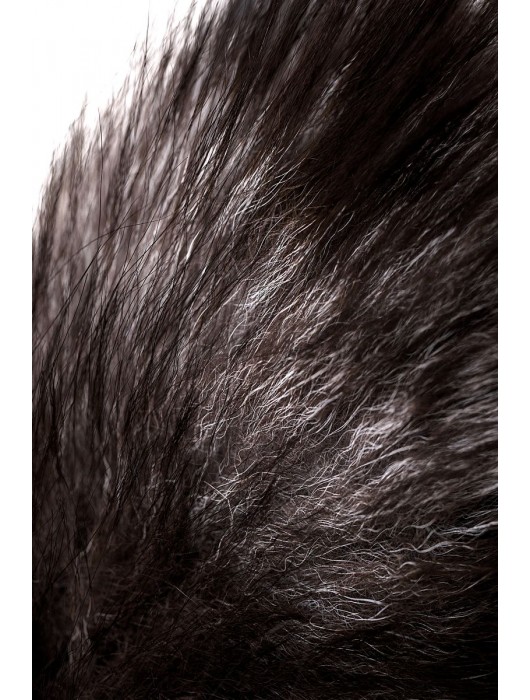 Серебристая металлическая анальная втулка с хвостом чернобурой лисы - размер S - ToyFa - купить с доставкой в Ногинске