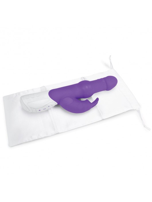Фиолетовый вибратор-кролик с вращающимися бусинами - 25 см. - Rabbit Essentials
