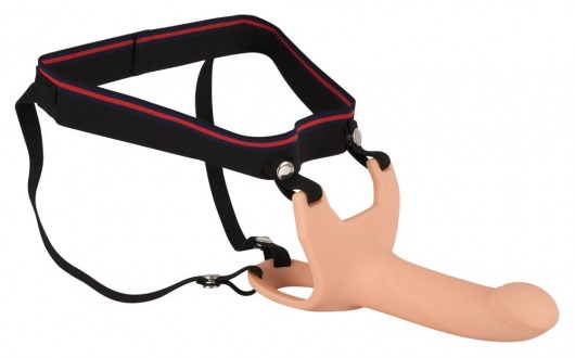 Силиконовый полый страпон на ремнях Silicone Strap-on - 16 см. - Orion - купить с доставкой в Ногинске