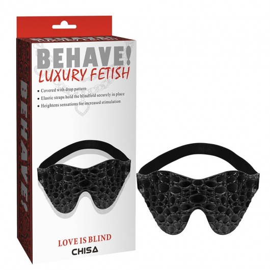 Черная маска на глаза Behave - Chisa - купить с доставкой в Ногинске