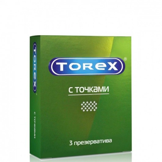 Текстурированные презервативы Torex  С точками  - 3 шт. - Torex - купить с доставкой в Ногинске
