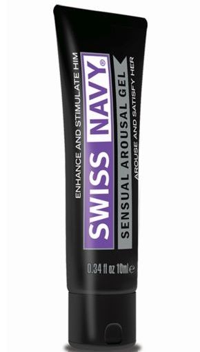 Возбуждающий гель-лубрикант на водной основе Sensual Arousal Lubricant - 10 мл. - Swiss navy - купить с доставкой в Ногинске