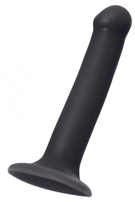 Черный фаллос на присоске Silicone Bendable Dildo M - 18 см. - Strap-on-me - купить с доставкой в Ногинске