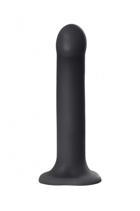 Черный фаллос на присоске Silicone Bendable Dildo L - 19 см. - Strap-on-me - купить с доставкой в Ногинске