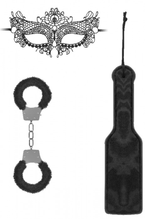 Черный игровой набор Introductory Bondage Kit №4 - Shots Media BV - купить с доставкой в Ногинске