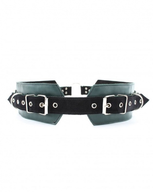 Изумрудный пояс Ladys Arsenal с колечками для крепления - БДСМ Арсенал - купить с доставкой в Ногинске