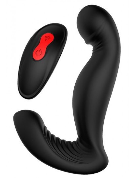 Черный вибромассажер простаты SWIRLING P-PLEASER - Dream Toys - в Ногинске купить с доставкой