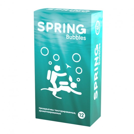 Презервативы SPRING BUBBLES с пупырышками - 12 шт. - SPRING - купить с доставкой в Ногинске