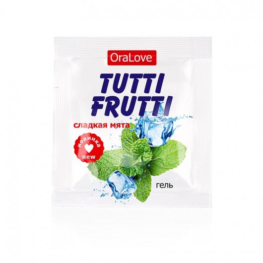 Пробник гель-смазки Tutti-frutti со вкусом мяты - 4 гр. - Биоритм - купить с доставкой в Ногинске