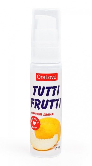 Гель-смазка Tutti-frutti со вкусом сочной дыни - 30 гр. - Биоритм - купить с доставкой в Ногинске