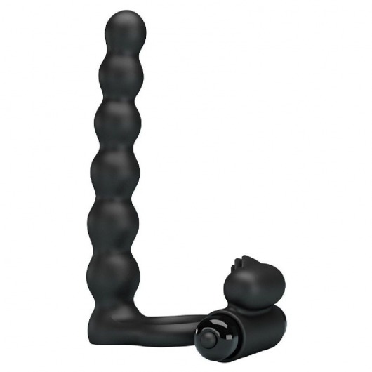 Черная насадка для двойной стимуляции Hercules Penis Sheath III - 15,3 см. - Baile - купить с доставкой в Ногинске