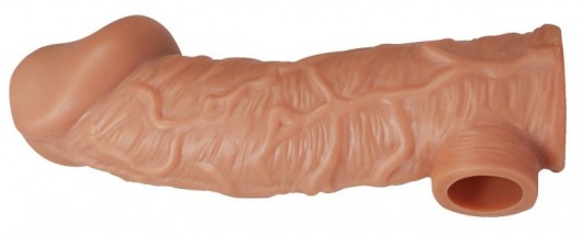 Телесная насадка на фаллос с фиксацией мошонки EXTREME SLEEVE - 15,6 см. - KOKOS - в Ногинске купить с доставкой