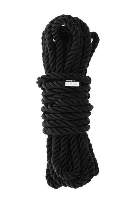 Черная веревка для шибари DELUXE BONDAGE ROPE - 5 м. - Dream Toys - купить с доставкой в Ногинске