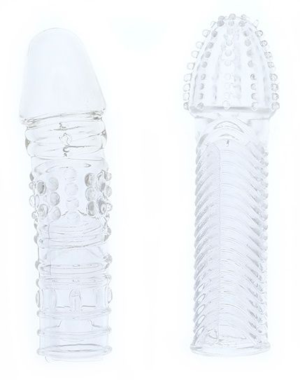 Комплект из 2 прозрачных насадок на пенис PENIS EXTENDER PACK - Dream Toys - в Ногинске купить с доставкой