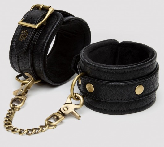 Черные оковы на ноги Bound to You Faux Leather Ankle Cuffs - Fifty Shades of Grey - купить с доставкой в Ногинске