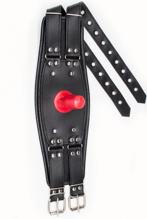 Черный пояс на бедро  Люкс  с телесной насадкой - LOVETOY (А-Полимер) - купить с доставкой в Ногинске