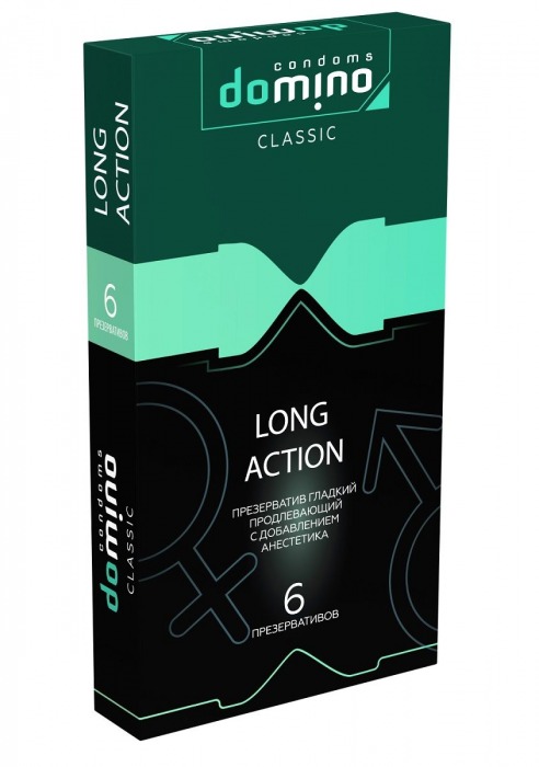 Презервативы с пролонгирующим эффектом DOMINO Classic Long action - 6 шт. - Domino - купить с доставкой в Ногинске