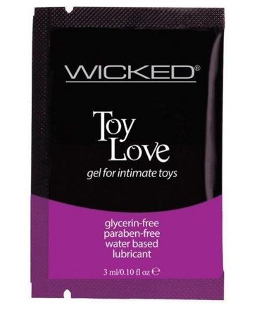 Лубрикант на водной основе для использования с игрушками WICKED Toy Love - 3 мл. - Wicked - купить с доставкой в Ногинске