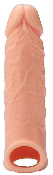 Телесная насадка EXTENDER WITH BALL STRAP 6.5 - 17 см. - Dream Toys - в Ногинске купить с доставкой
