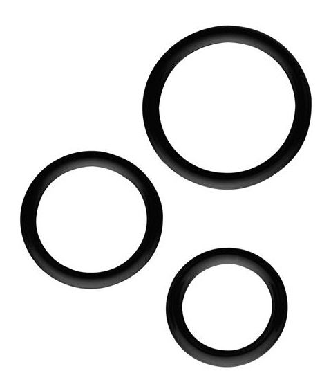 Набор из 3 эрекционных колец SILICONE COCKRINGS - Dream Toys - в Ногинске купить с доставкой