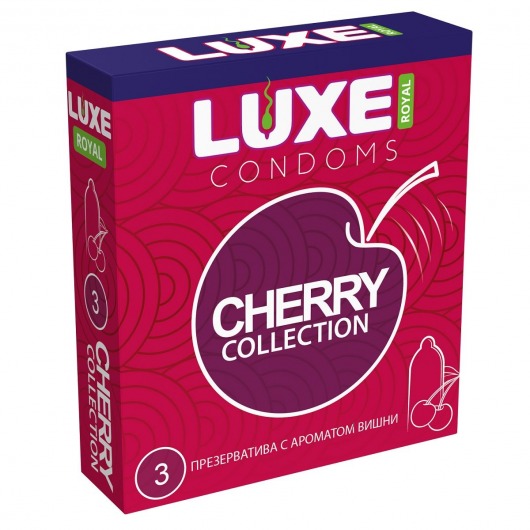Презервативы с ароматом вишни LUXE Royal Cherry Collection - 3 шт. - Luxe - купить с доставкой в Ногинске