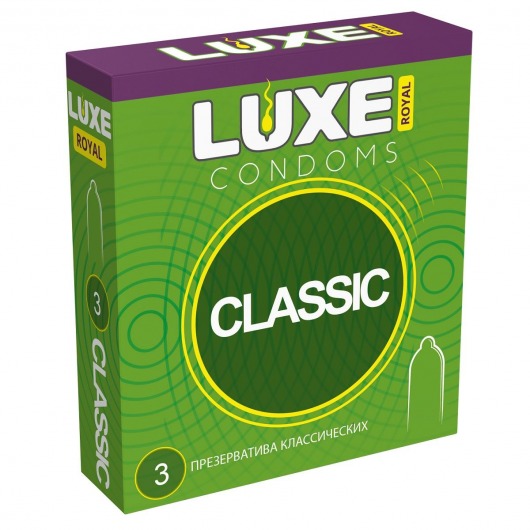 Гладкие презервативы LUXE Royal Classic - 3 шт. - Luxe - купить с доставкой в Ногинске