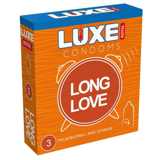 Презервативы с продлевающим эффектом LUXE Royal Long Love - 3 шт. - Luxe - купить с доставкой в Ногинске