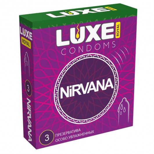 Презервативы с увеличенным количеством смазки LUXE Royal Nirvana - 3 шт. - Luxe - купить с доставкой в Ногинске